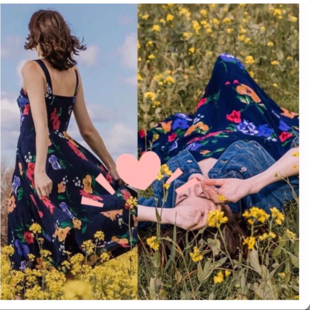 Anthropologie Maeve Vivienne Floral Corset Flowy Romantic dress